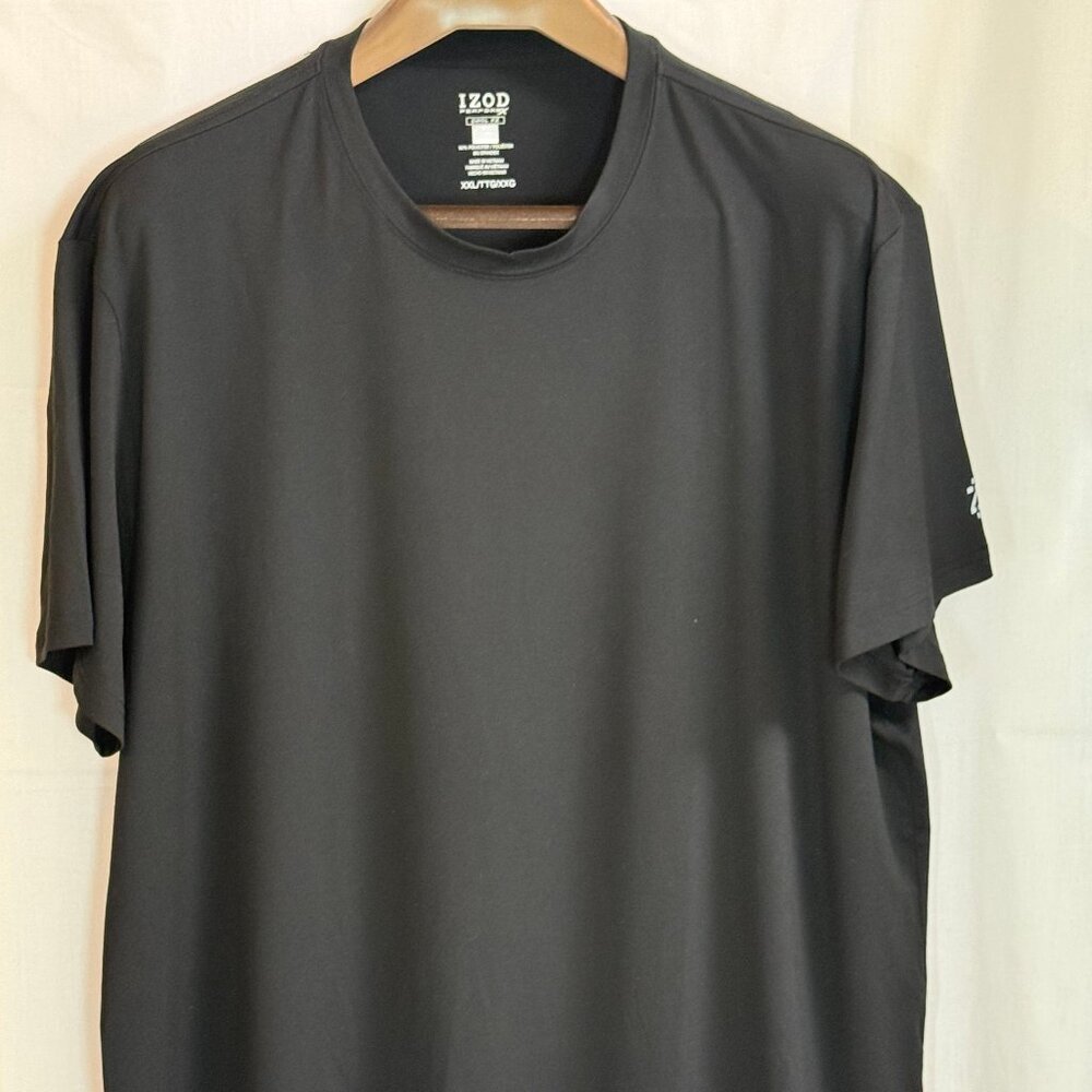 IZOD Performx Cool FX Stretch Men's Crew Neck Short Sleeve T-Shirt - Black - XXL